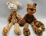 Plush deer and tiger